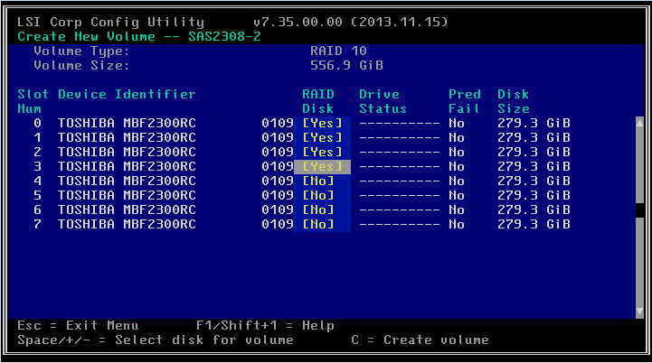 Raid configuration. LSI Raid Utility. LSI software Raid configuration Utility. Disk config. LSI Raid Controller настройка.