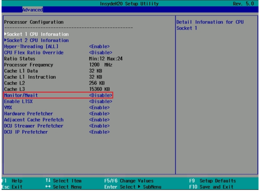 Cpu configuration в биосе. Биос insydeh20 Setup Utility. Monitor mwait в биосе. Биос Rev 5.0. Insydeh20 Setup Utility загрузка с флешки.