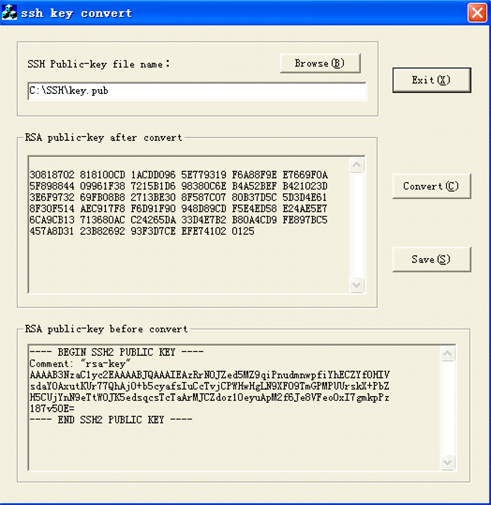RSA 3.6. Key Converter. Public SSH Key example. Контрольная сумма RSA ключа.